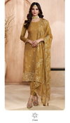 Taaj By Vinay Kuleesh Gold Silk Embroidered Work Designer Salwar Kameez Suppliers In India